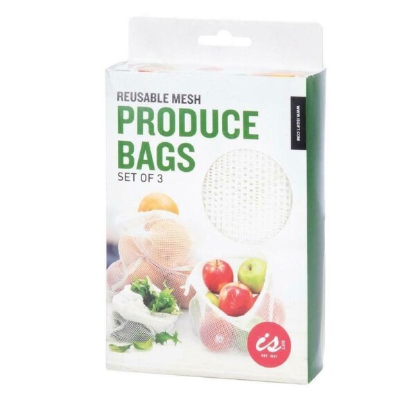 IS GIFT Mesh Produce Bags (Set of 3) - Great for Fruit and Vegetables