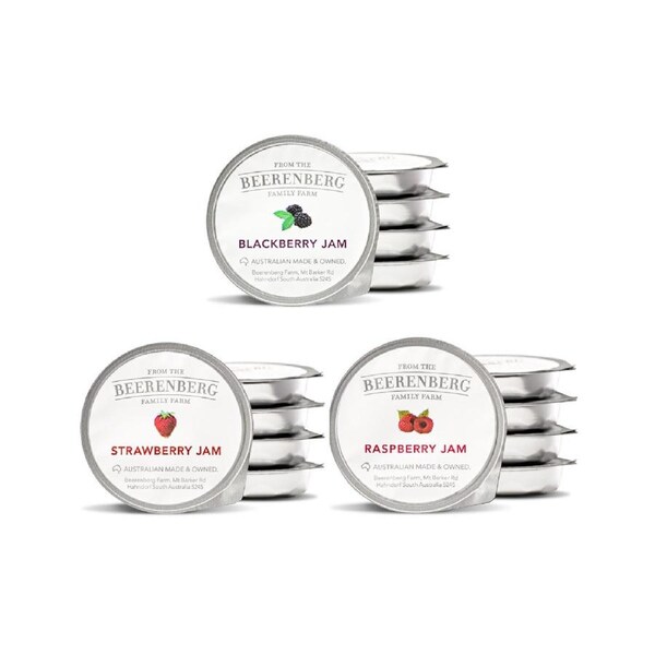Beerenberg Mixed Jams Strawberry, Raspberry, Blackberry 14G x 360
