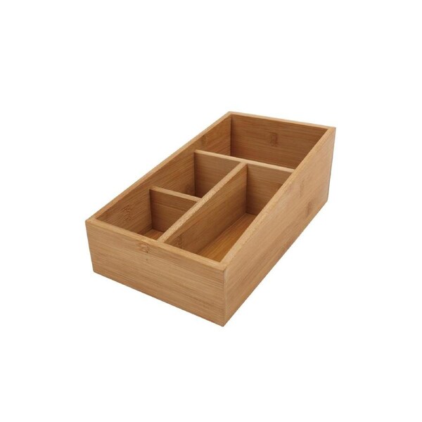 Bamboo Storage Box with 4 Slots