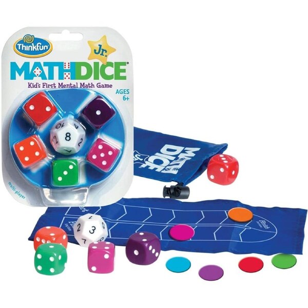 Thinkfun Maths Dice Jr - Kids First Mental Math Game Multi Player