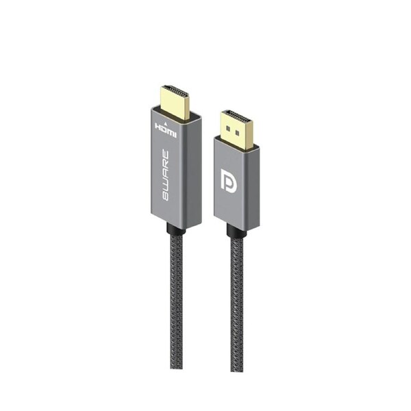 8Ware 2m DisplayPort DP to HDMI Male Adapter Converter Nylon Cable For PC/Laptop