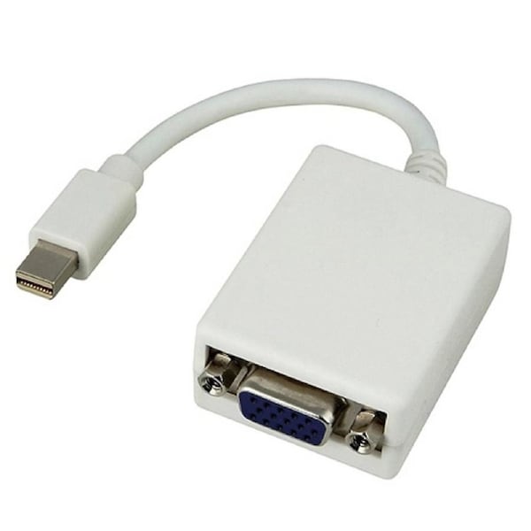8Ware 20cm Mini DP 20-pin Male to VGA 15-pin Female Adapter Cable For PC White