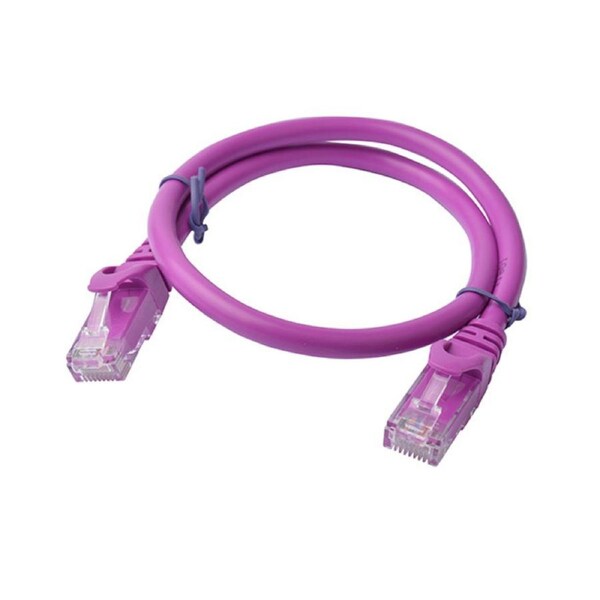 8Ware 50cm Cat6a UTP Snagless Ethernet Cable Network LAN RJ45 Connector Purple