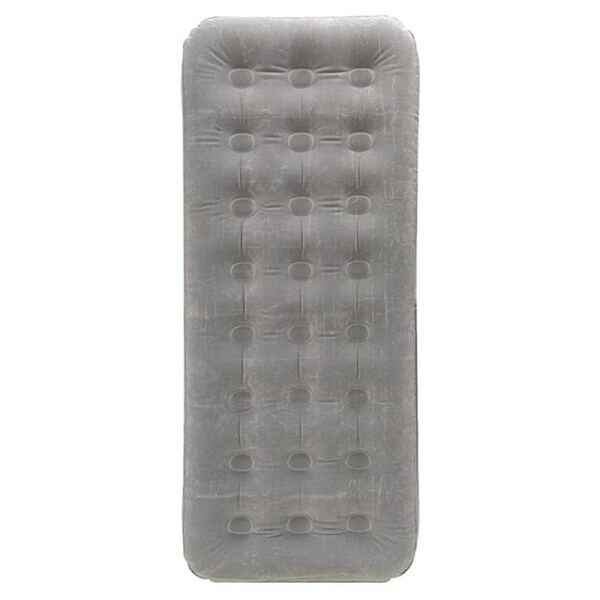 Wildtrak Single Inflatable Air Mattress 185cm Single Coil Waterproof AirBed Grey