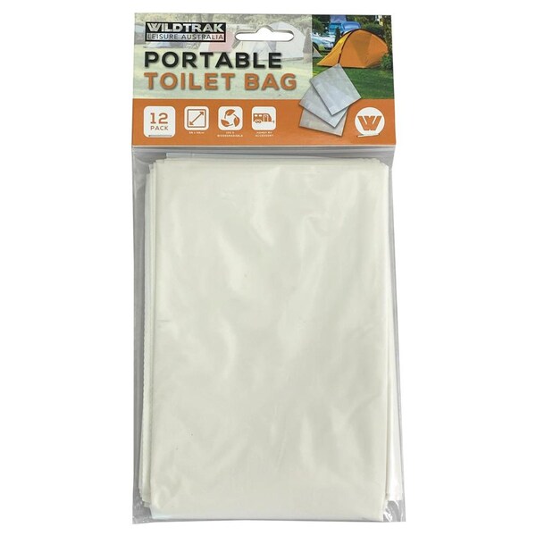 12pc Wildtrak Portable Camping Toilet Plastic Bags Replacement Biodegradeable