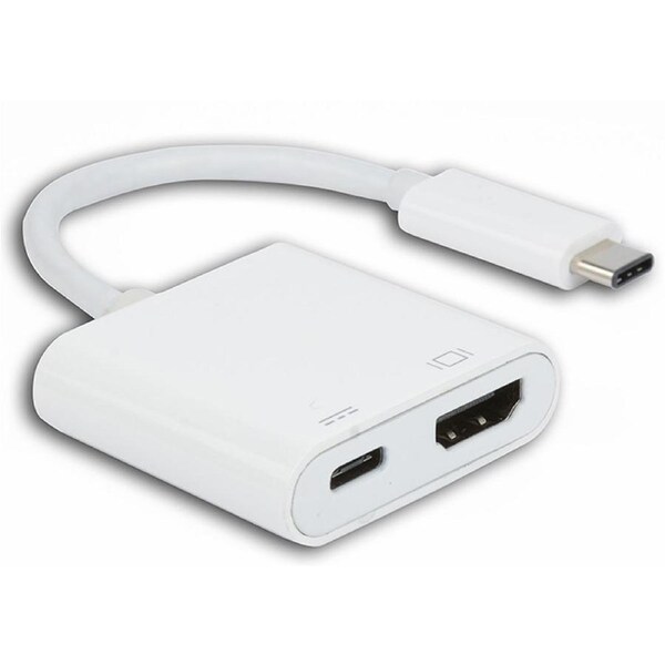 8Ware USB Type-C to HDMI Adapter Cable w/ Type-C Charging Port Cord Data Sync