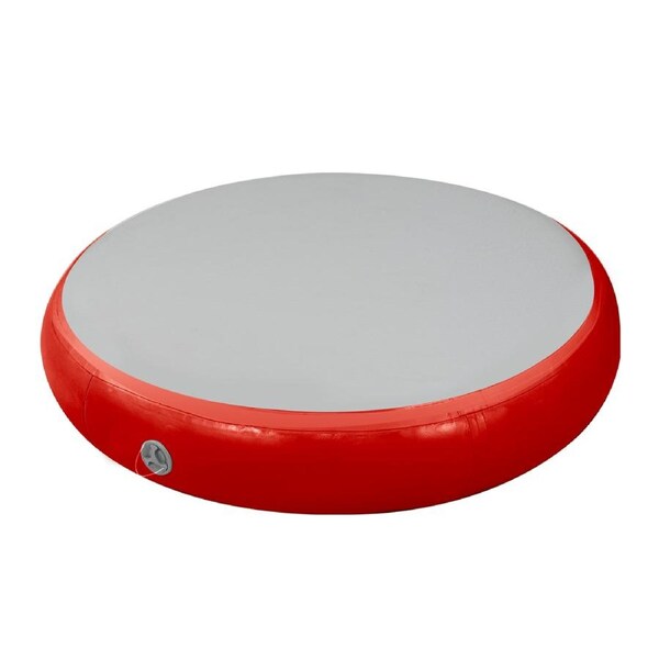 Powertrain 20cm Thick 1m Airtrack Spot Round Inflatable Gymnastics Tumbling Mat Air Track - Red
