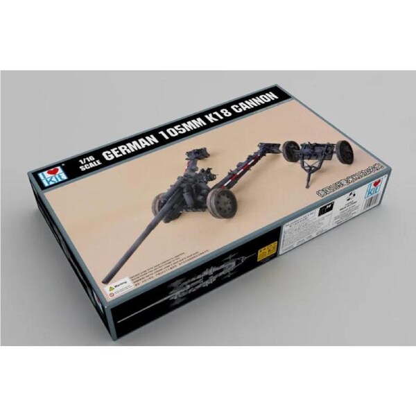 I Love Kit 1/16 German 105mm K18 Cannon Plastic Model Kit