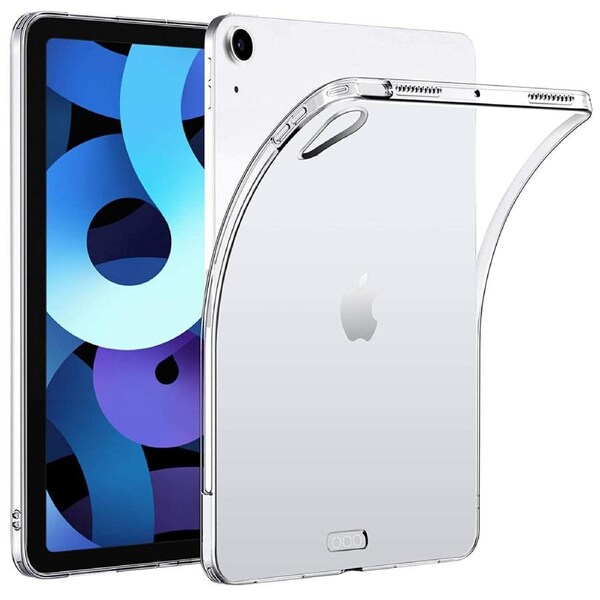 Apple iPad Air 10.9" (2022 Gen 5 and 2020 Gen 4) Crystal Clear Transparent Ultra Slim Soft TPU Gel Back Case by MEZON (iPad Air 10.9", Gel)