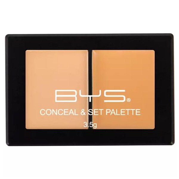 BYS Conceal/Set Palette Natural Beige Face Makeup Cosmetic Beauty 2 Shades 3.5g