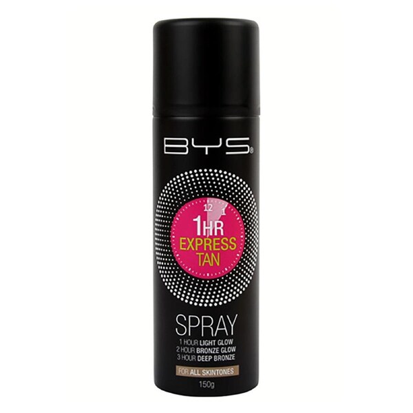 BYS 1 Hour Express Tan/Tanning Spray All Skin Tones Light Glow/Deep Bronze 150g