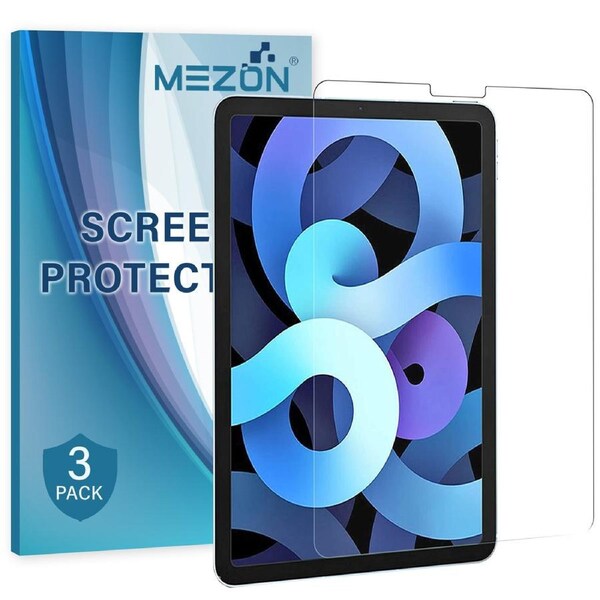 [3 Pack] Apple iPad Air 10.9" 2022 Ultra Clear Film Screen Protector by MEZON – Case and Pencil Friendly (iPad Air 10.9", Clear) – FREE EXPRESS
