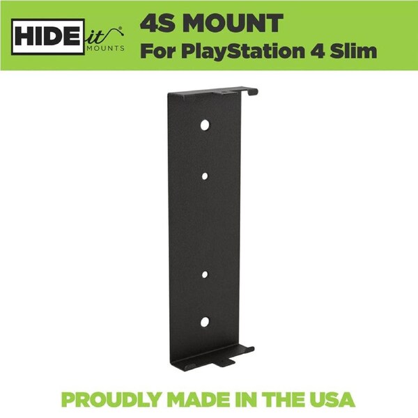 HIDEit 4S PlayStation 4 PS4 Slim Vertical Wall Mount Bracket Pro Bundle (Black)