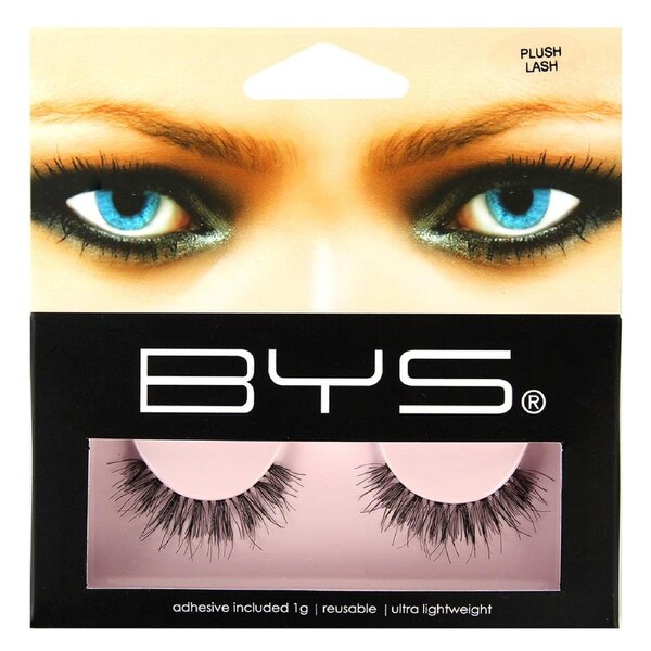 BYS Lightweight Plush Lash Extension Synthetic Fake/False Eyelashes Natural BLK