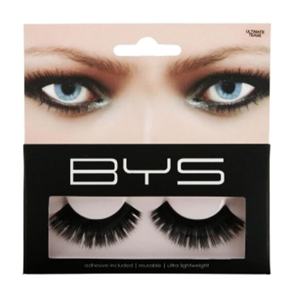 BYS Reusable Ultimate Tease Eye Lash Extensions Makeup Lashes Latex-Free Black