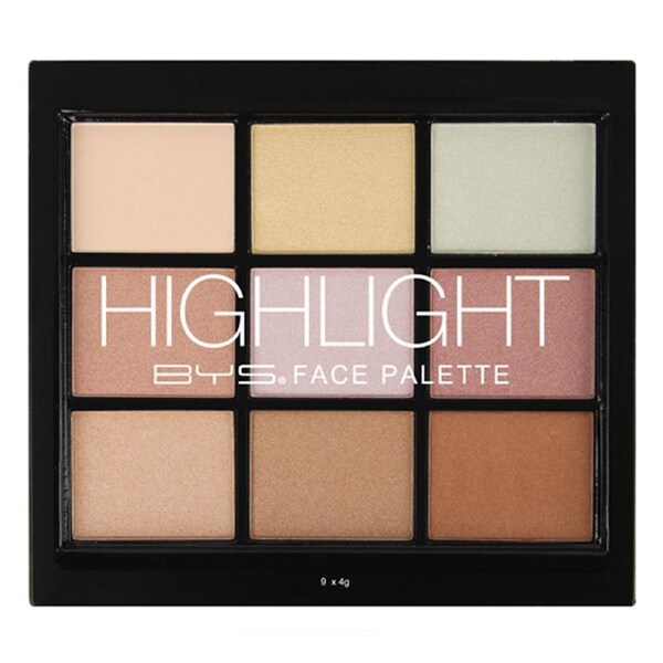 BYS Highlight Face Palette 36g Powder Cosmetic Women Beauty Makeup w/ 9 Shades