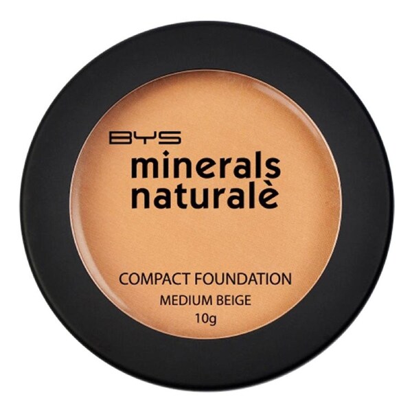 BYS Minerals Naturale 10g Compact Powder Foundation Makeup/Cosmetic Medium Beige