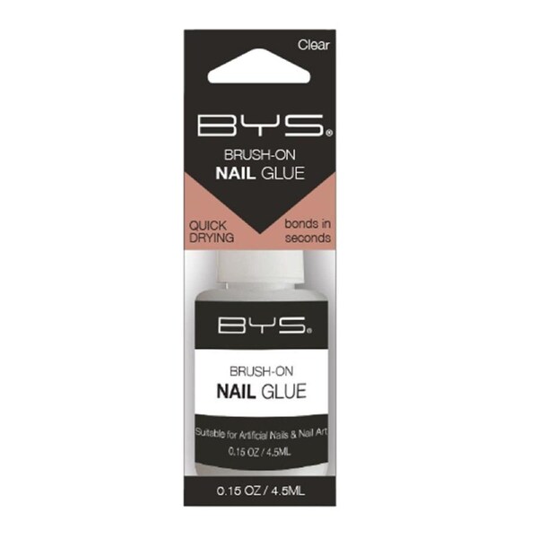 BYS Brush-On Artificial/Art Nail Glue Quick Drying Makeup Cosmetic Clear 4.5ml