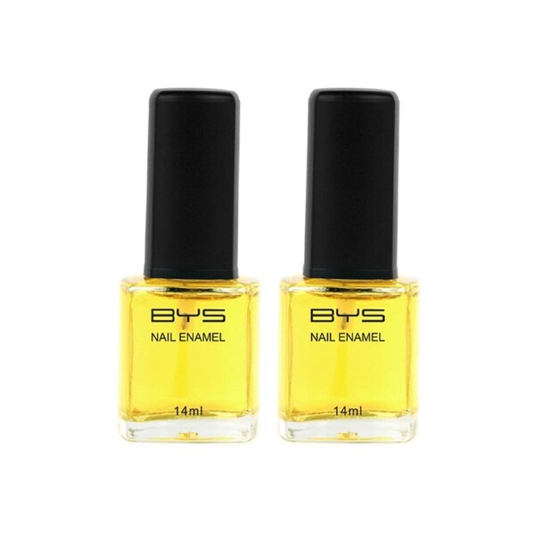 2x BYS Nail Hardener Nail Polish Enamel Lacquer Gloss Quick Drying 14ml Clear