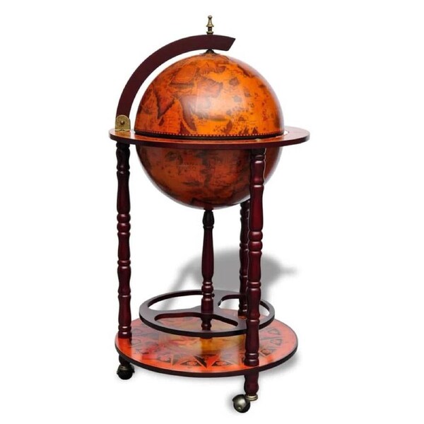 Wooden Antique Globe Mini Bar and Trolley: Perfect for Your Alcohol Collection