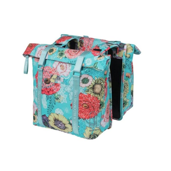 Basil Bloom Field Double Pannier Bag 28-35L Blue - Blue