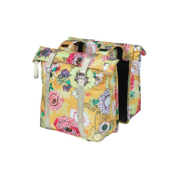 Basil Bloom Field Double Pannier Bag 28-35L Yellow - Yellow