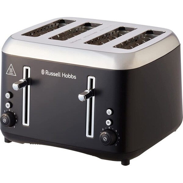 Russell Hobbs RHT514BLK Addison 4-Slice Bread/Sandwich Toaster SS Matte Black