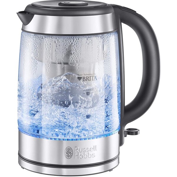 Russell Hobbs RHK550 Electric Brita Stainless Steel 1.7L Glass Kettle Water Jug
