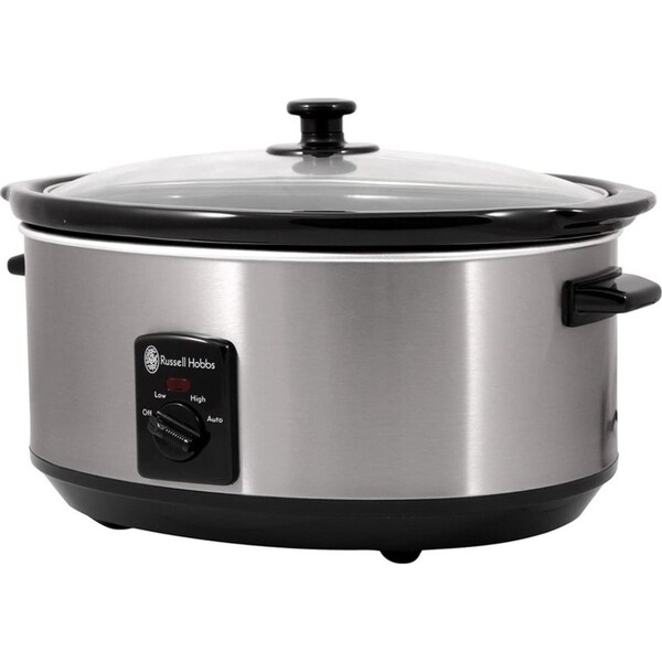 Russell Hobbs RHSC600 Electric 6L/320W Oval Slow Cooker Pot Stainless Steel SLV