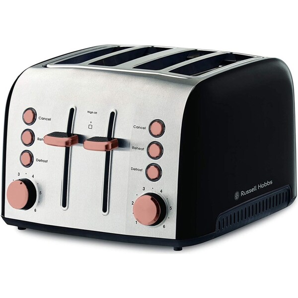 Russell Hobbs RHT94COP Brooklyn 4-Slice Bread Slot Sandwich Toaster 1950W Copper