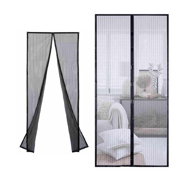 Magnetic Mosquito Door Mesh Black Fly Screen Magic Magna Bug Curtain