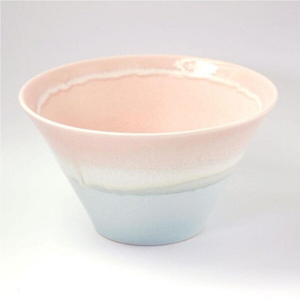 Sinkougama Pastel Donburi Bowl Pink x Blue