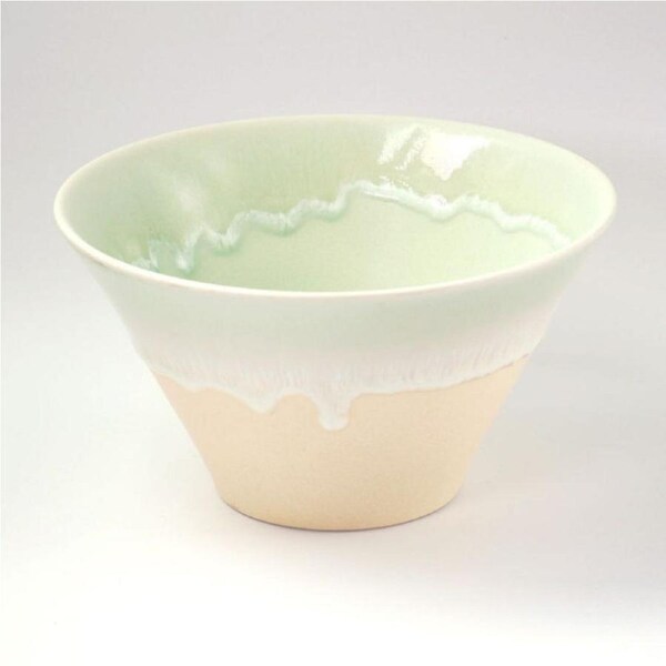 Sinkougama Pastel Donburi Bowl Green x Cream