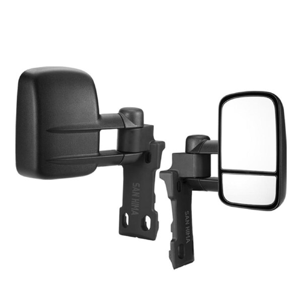 SAN HIMA Pair Extendable Towing Mirrors For Toyota Landcruiser 70 75 76 78 79 Series 1984-Current