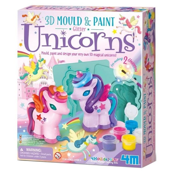 4M - 3D Mould & Paint - Glitter Unicorns