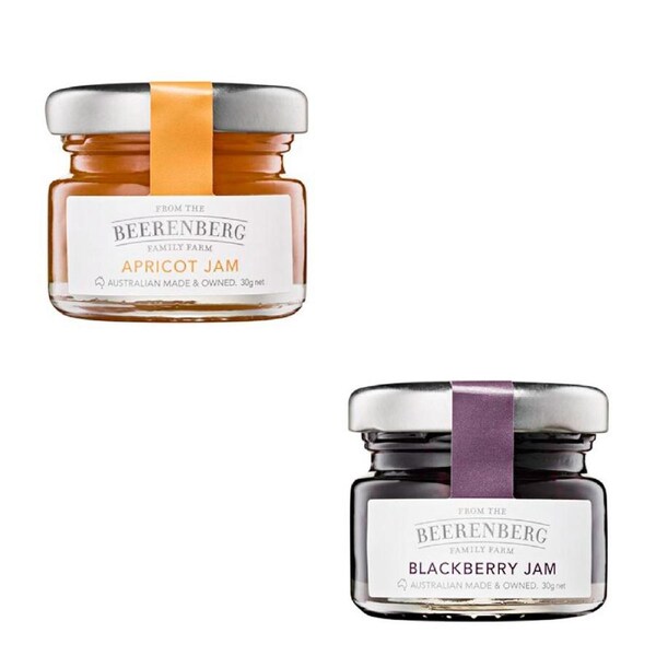 Beerenberg Mixed Jams Blackberry, Apricot 30G x 120