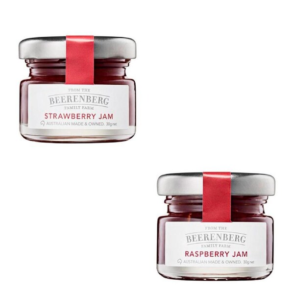 Beerenberg Mixed Jams Strawberry, Raspberry 30G x 120