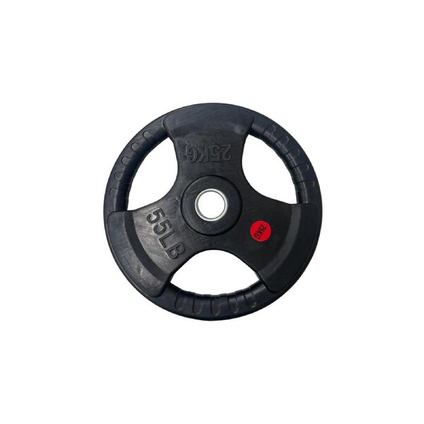 25kg Standard 29mm Rubber Coated Tri Grip Plate [Single]