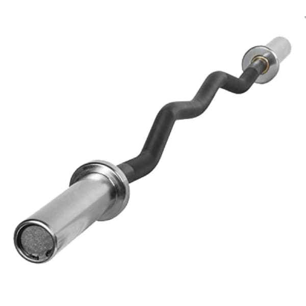 Olympic EZ Curl Bar - Black Chrome 250kg Max Capacity