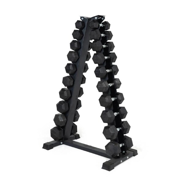 Hex Dumbbell Set 1kg - 10kg & Vertical Rack - 10 Pairs