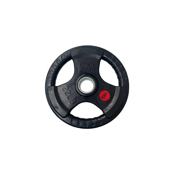 10kg Olympic Rubber Coated Tri Grip Plate [Sold In Pairs]