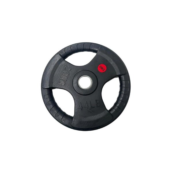 20kg Olympic Rubber Coated Tri Grip Plate [Sold In Pairs]