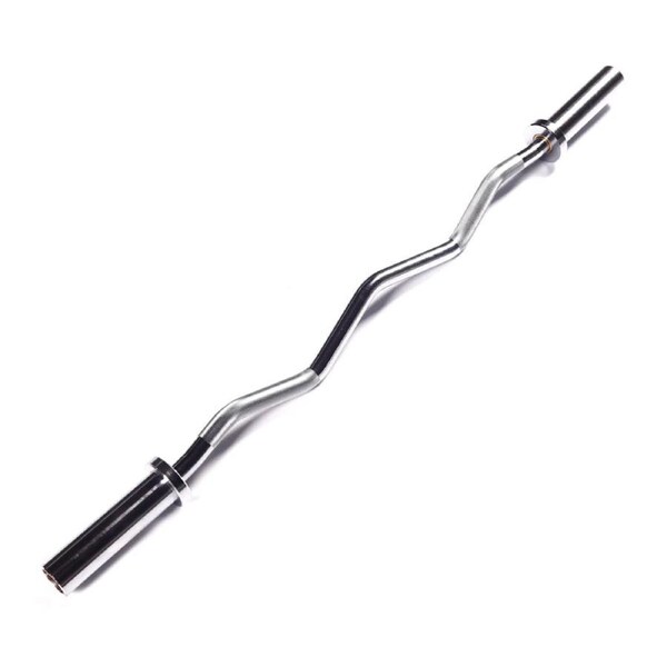 Olympic EZ Curl Bar - Harden Chrome 250kg Max Capacity