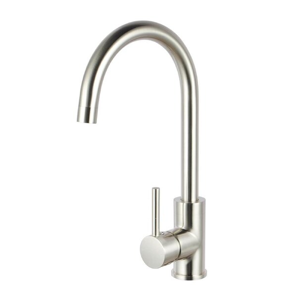 Brushed Kitchen Laundry Sink Mixer Tap Swivel Spout Brass Basin Faucet