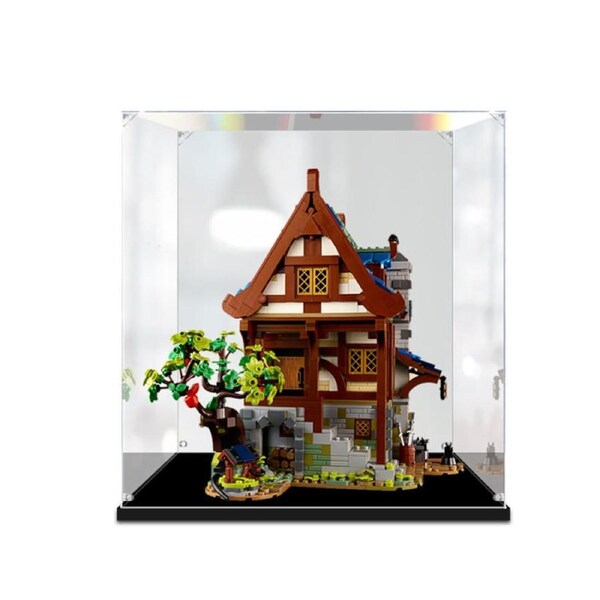 Acrylic Display Case for LEGO 21325 LEGO IDEAS Medieval Blacksmith Figure Storage Box Dust Proof Glue Free