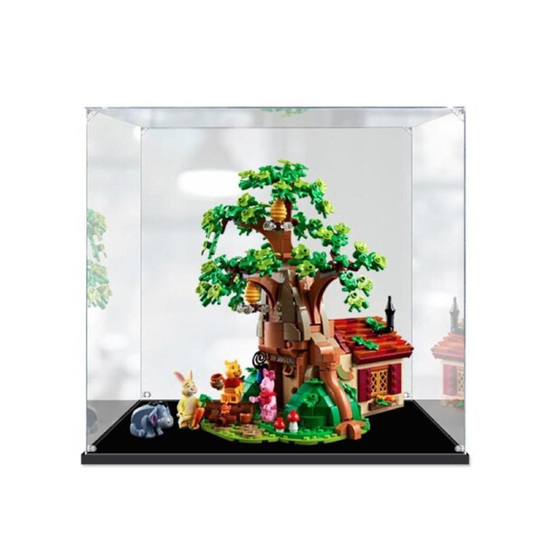 Acrylic Display Case for LEGO 21326 Ideas Winnie The Pooh Figure Storage Box Dust Proof Glue Free