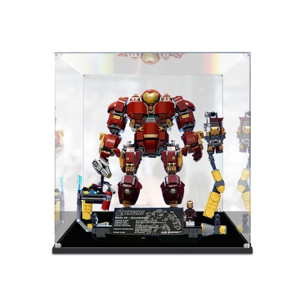 Acrylic Display Case for LEGO 76105 Marvel Super Heroes The Hulkbuster Ultron Edition Figure Storage Box Dust Proof Glue Free