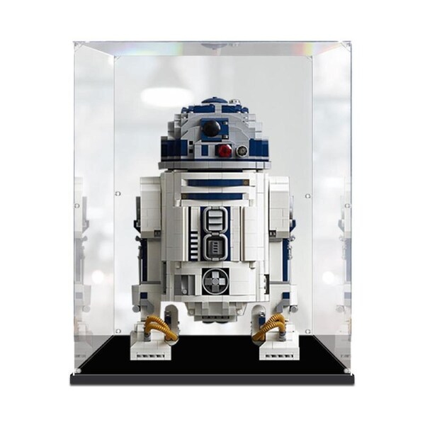 Acrylic Display Case for LEGO 75308 Star Wars UCS R2-D2 Droid Building Set Figure Storage Box Dust Proof Glue Free
