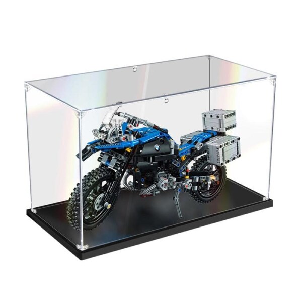Acrylic Display Case for LEGO 42063 Technic BMW R 1200 GS Adventure Figure Storage Box Dust Proof Glue Free
