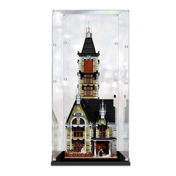 Acrylic Display Case for LEGO 10273 Creator Expert Haunted House Figure Storage Box Dust Proof Glue Free